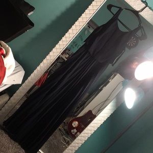 long navy blue dress